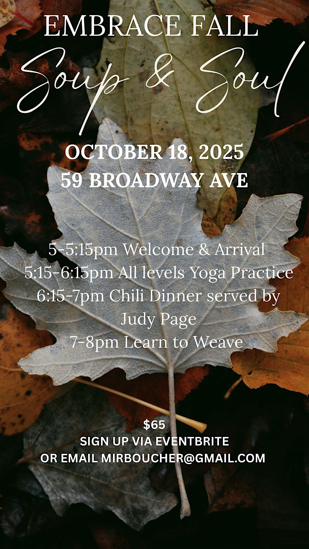 Embrace Fall - Soup & Soul, 18 October | Event in Wawa | AllEvents