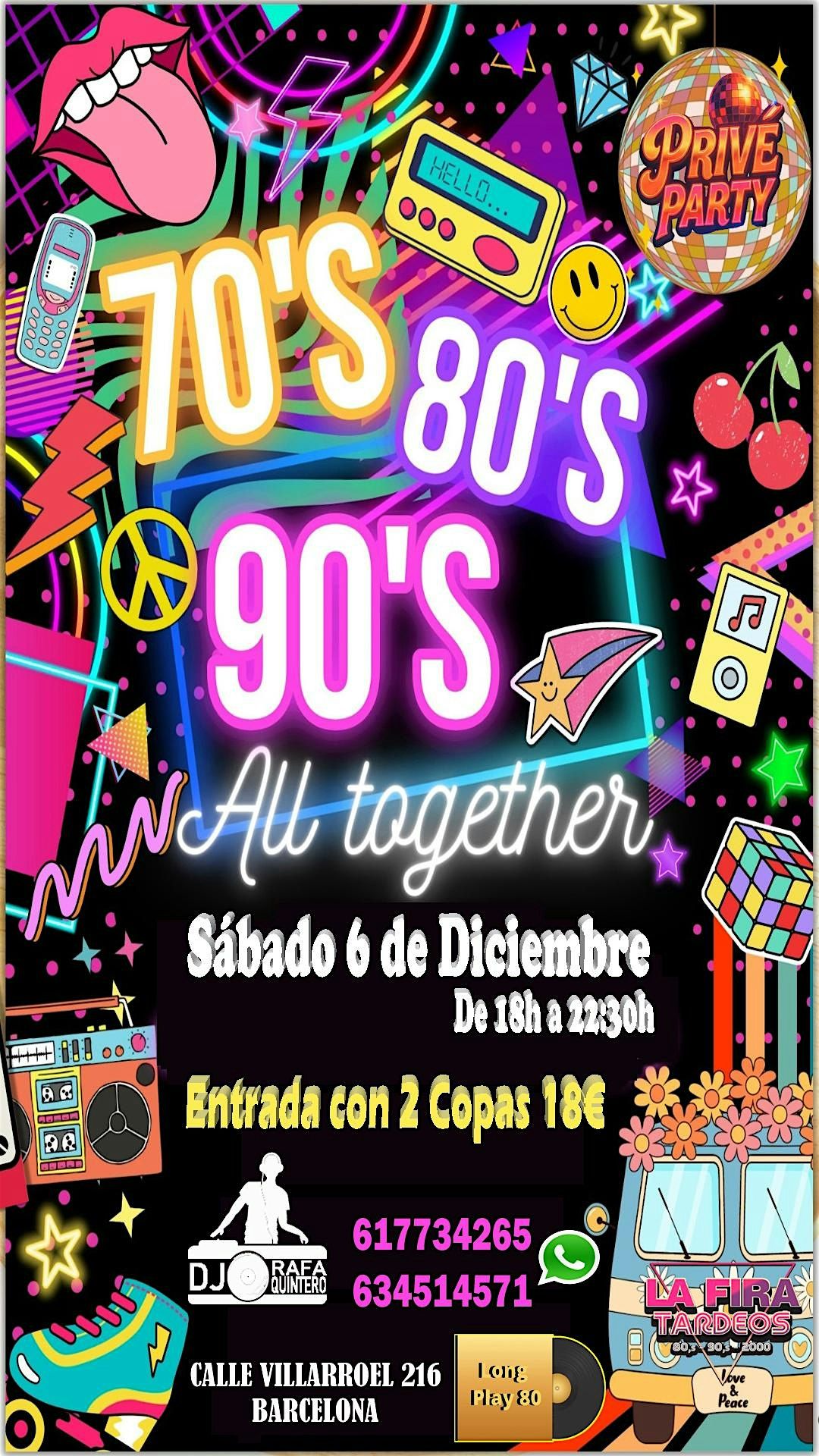 Privé Party 70s 80s 90s All Together, 6 December | Event in Barcelona | AllEvents