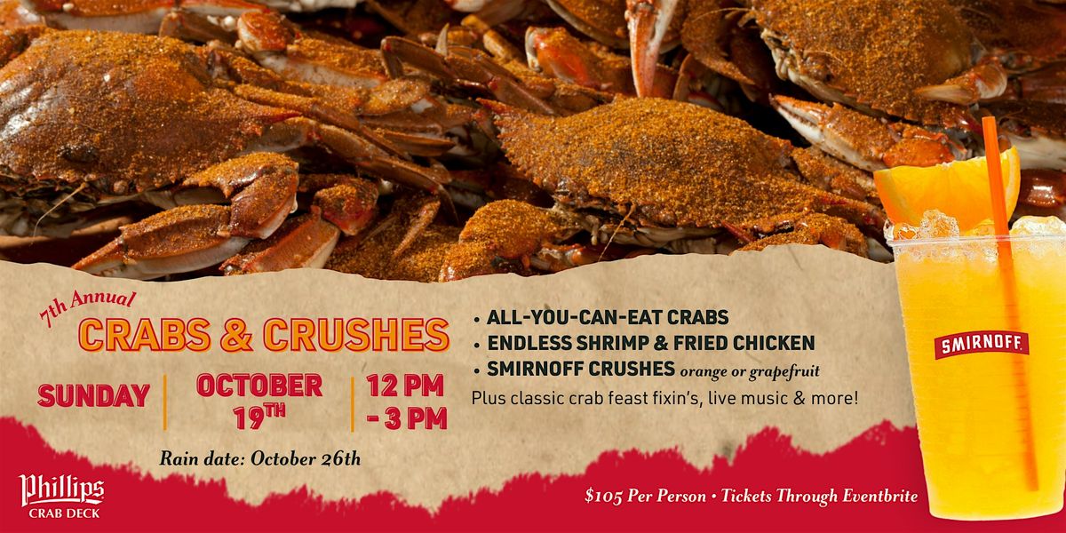 Crabs and Crushes Celebration - October 2025, 19 October | Event in Baltimore | AllEvents