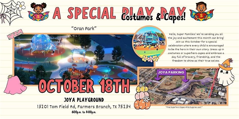 Sensory Friendly Special Play Day Costumes and Capes, 18 October | Event in Farmers Branch | AllEvents