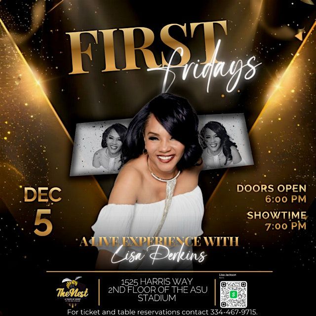 First Fridays..A Live Experience with Lisa Perkins, 5 December | Event in Montgomery | AllEvents