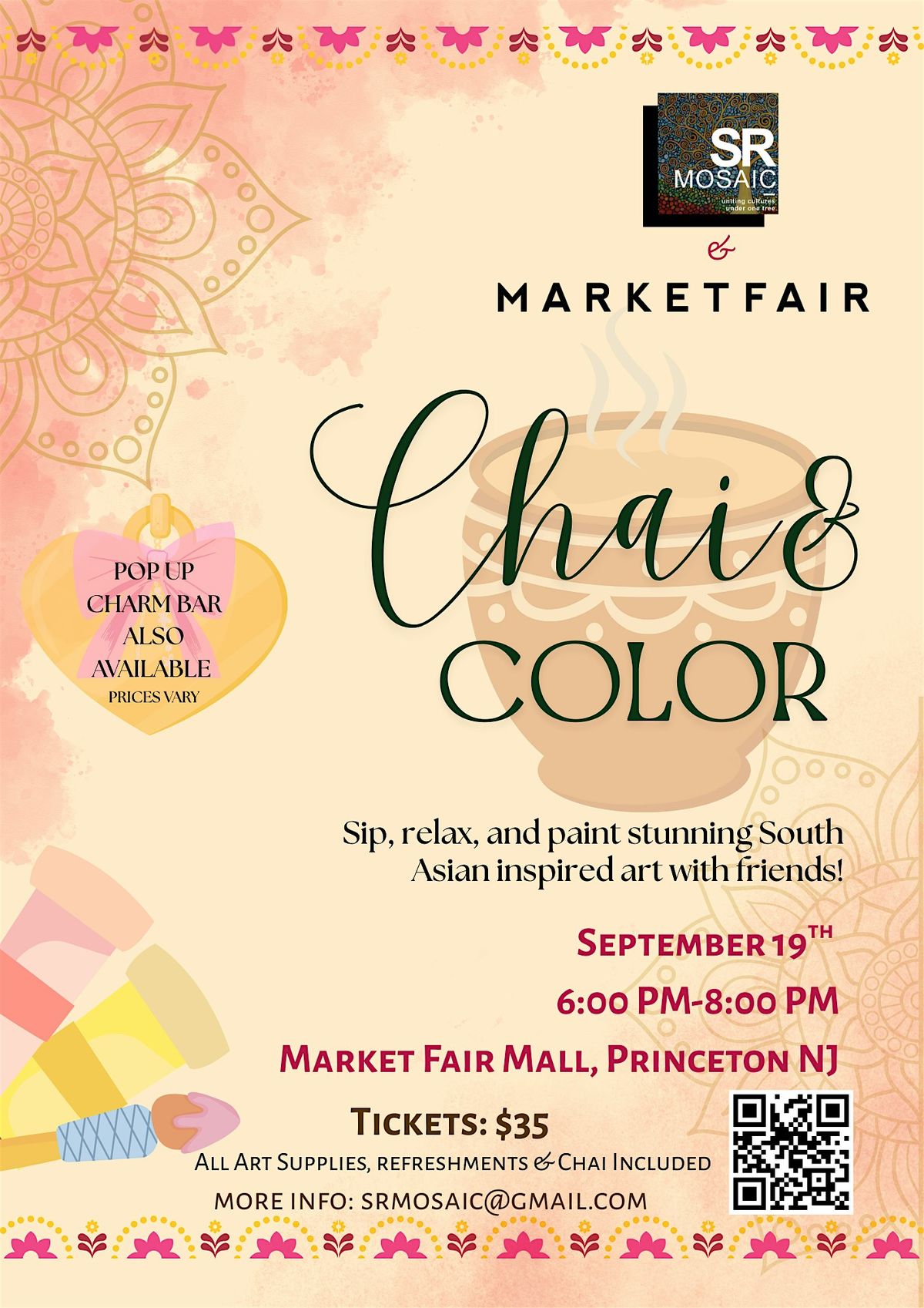 Chai and Color, 19 September | Event in Princeton | AllEvents