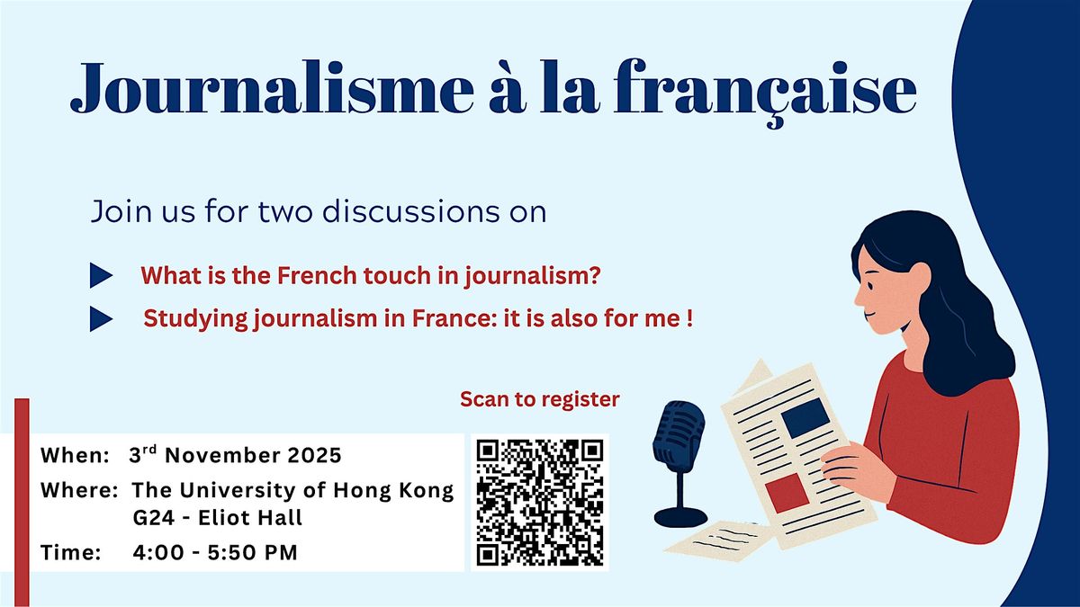 Journalisme à la française, 3 November | Event in Hong Kong island | AllEvents