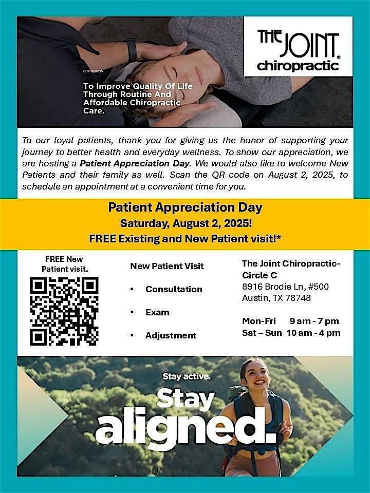 The Joint  Chiropractic Circle C Patient Appreciation Day, 2 August | Event in Austin | AllEvents
