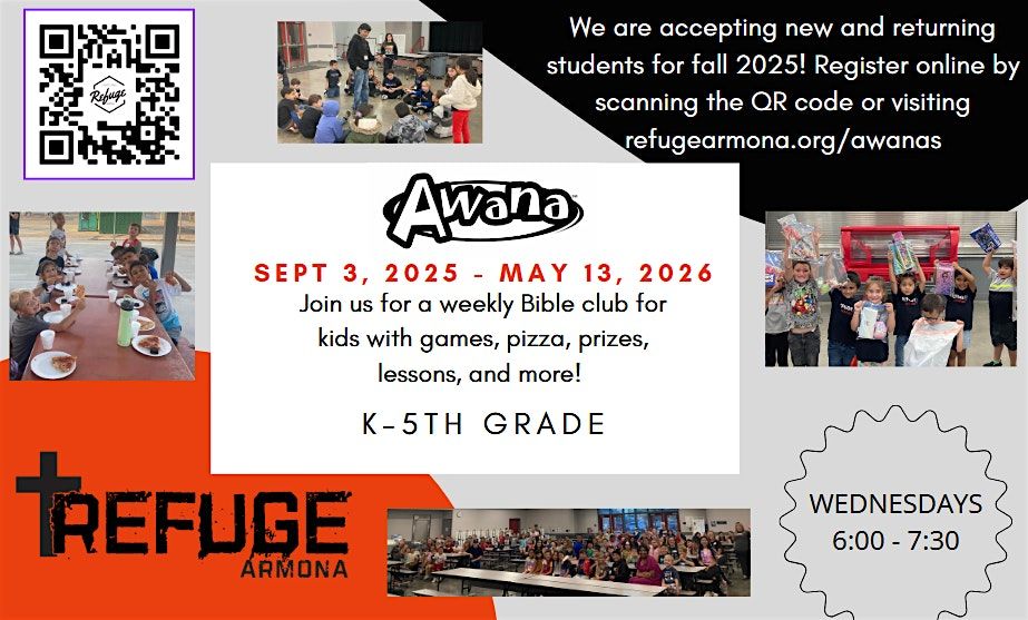 Refuge Armona AWANA Kids Club, 3 September | Event in Armona | AllEvents