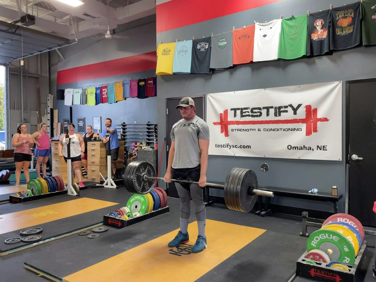 Deadapalooza! The 2025 Annual Testify Deadlift Festival, 15 August | Event in Omaha | AllEvents