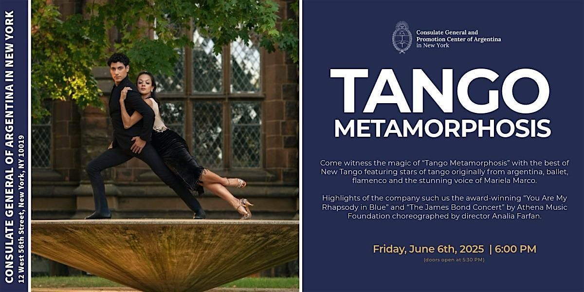 "TANGO METAMORPHOSIS", 6 June | Event in New York | AllEvents
