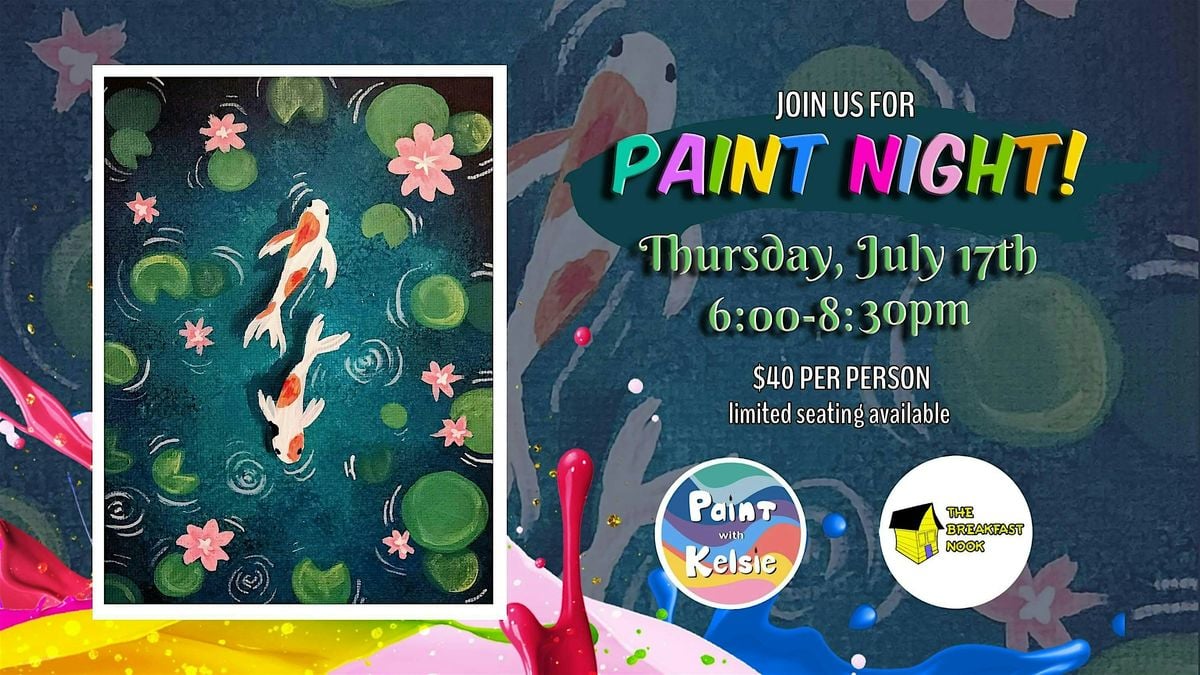 Paint Night at The Breakfast Nook, 17 July | Event in Nanaimo | AllEvents