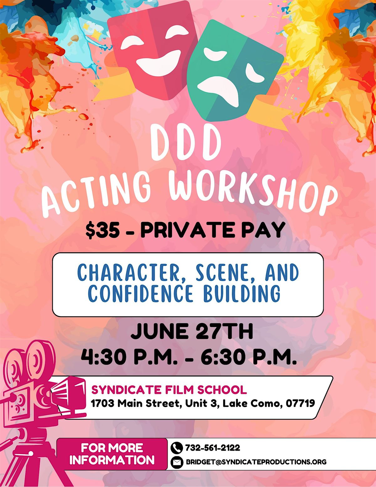 DDD Acting Workshop, 27 June | Event in Belmar | AllEvents