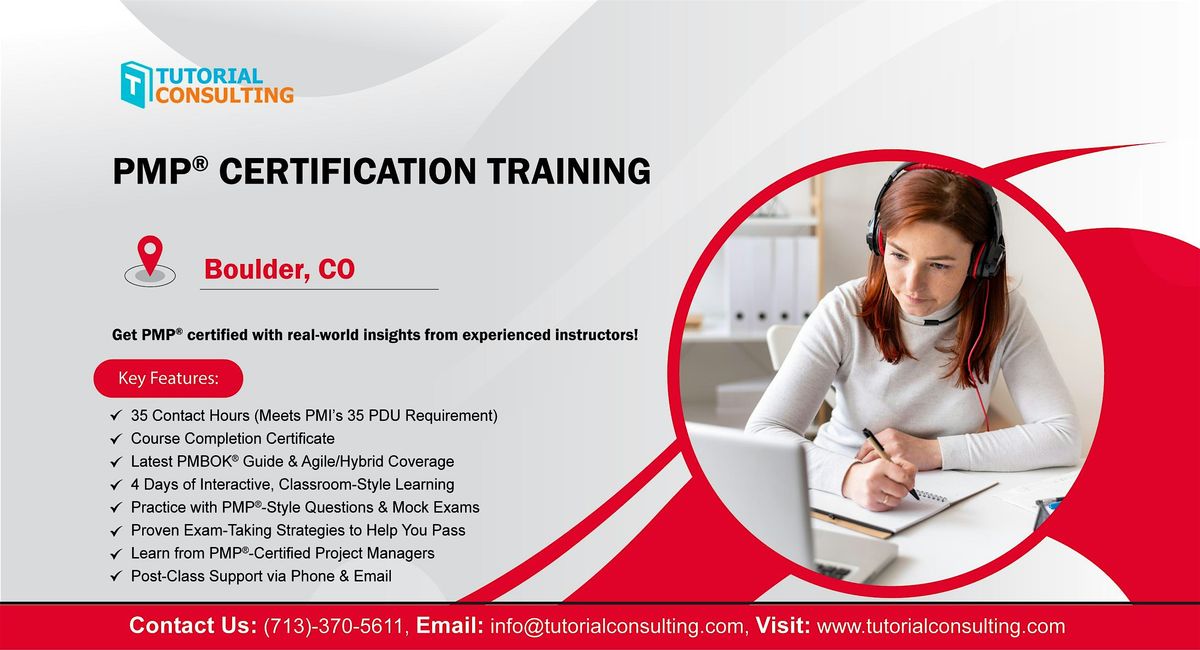 PMP® Classroom Program – Get Certified  in Boulder, CO, 26 August | Event in Boulder | AllEvents