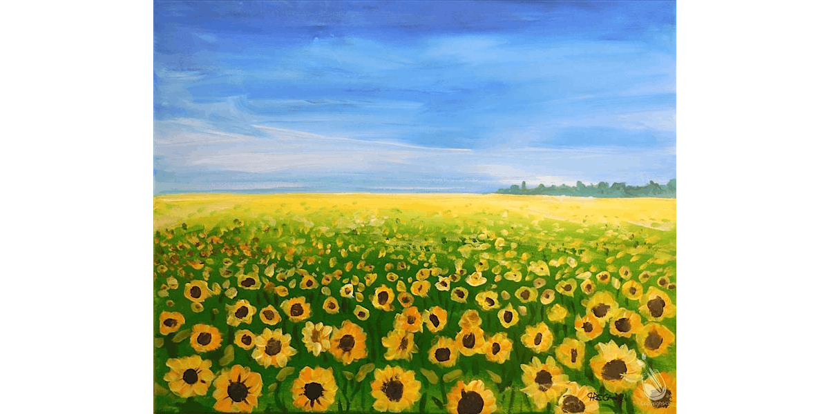 A Gentle Breeze Through a Sunflower Field - Paint and Sip in San Antonio | Classpop!™, 13 August | AllEvents