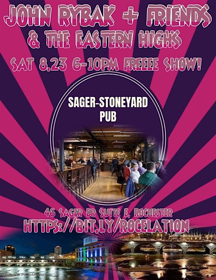 John Rybak + Friends & The Eastern Highs @ Sager-Stoneyard Pub, 23 August | Event in Rochester | AllEvents