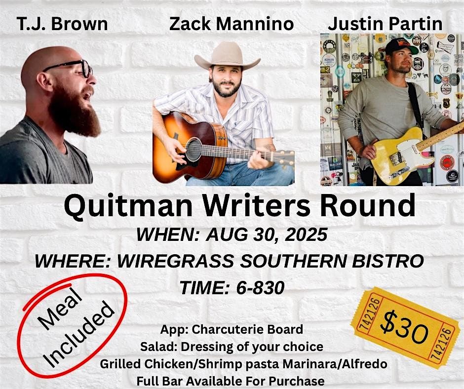 Quitman Writers Round, 30 August | Event in Quitman | AllEvents
