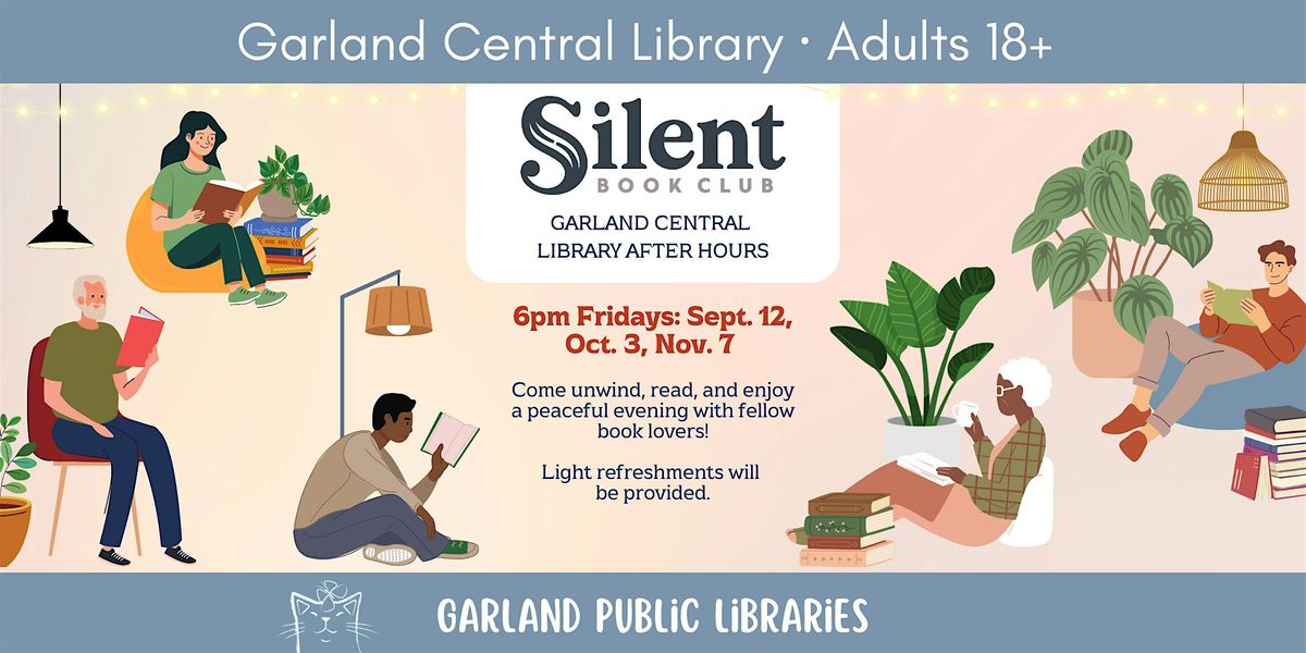 Silent Book Club® – Garland Central Library After Hours, 12 September | Event in Garland | AllEvents