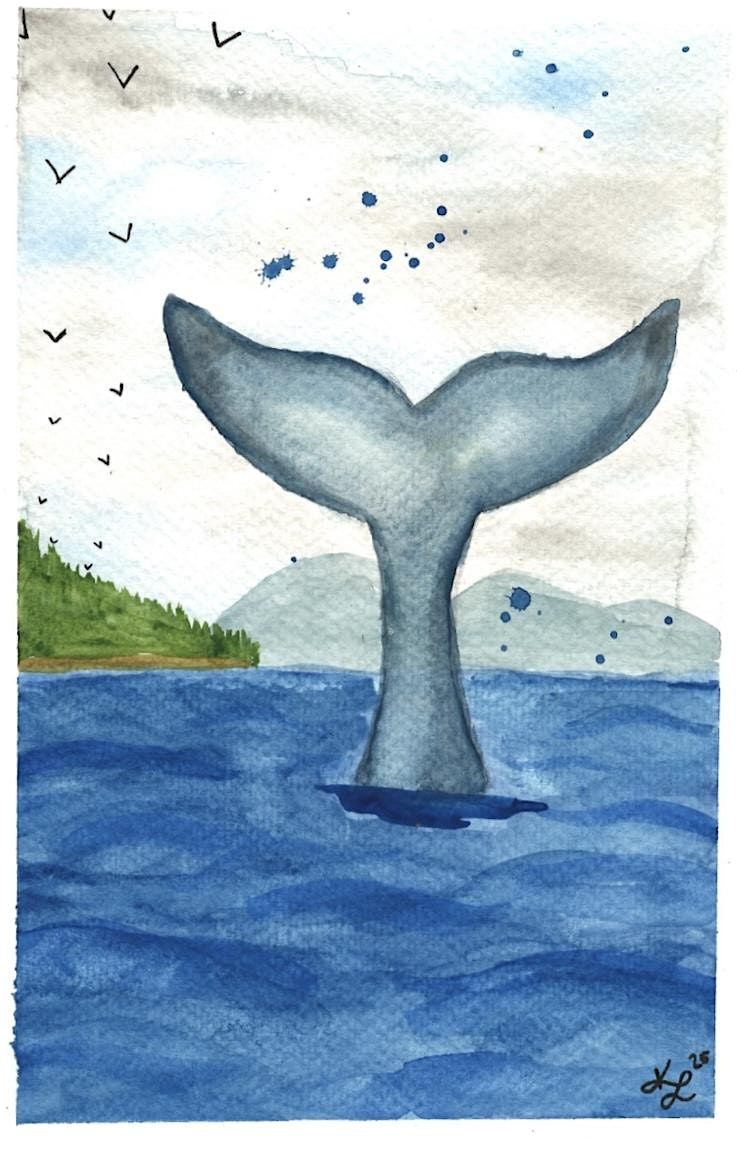 Watercolor Paint & Sip with The Tipsy Toadstool - Whale of a Tale | Event in Bellingham | AllEvents