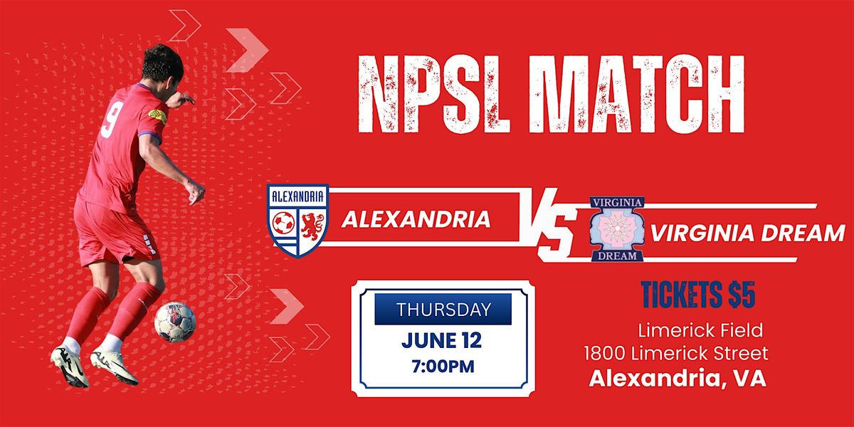 Alexandria Reds NPSL vs. Virginia Dream, 12 June | Event in Alexandria | AllEvents