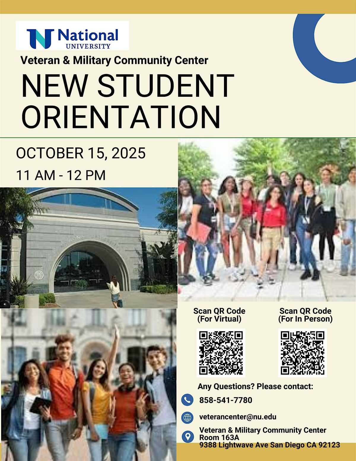 New Student Orientation, 15 October | Event in San Diego | AllEvents