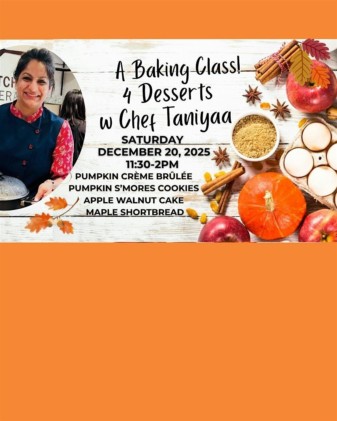 4 Desserts with Chef Taniyaa Khanna - A Hands-On Baking Class, 20 December | Event in Vancouver | AllEvents