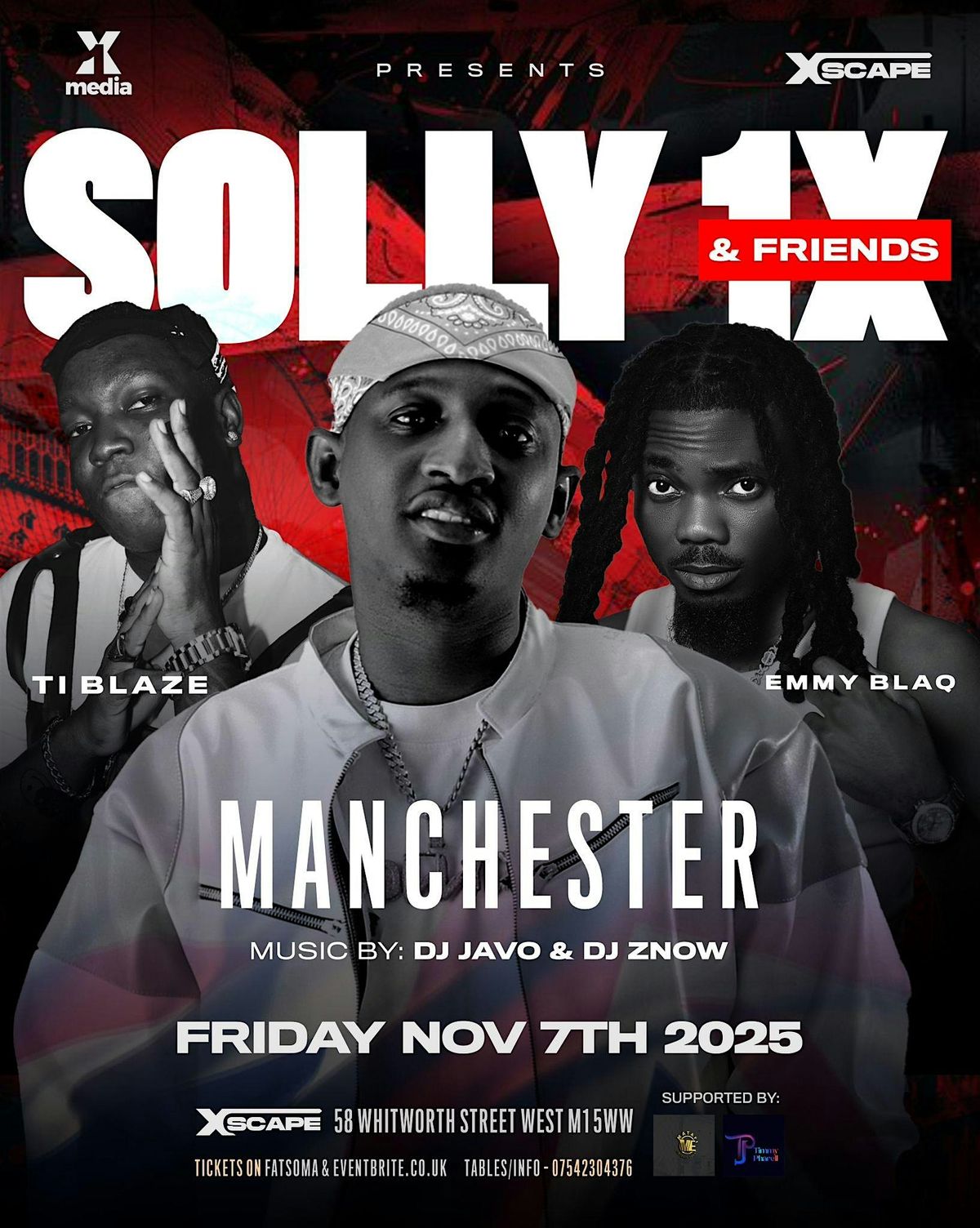 SOLLY 1X & FRIENDS IN MANCHESTER (Featuring TI BLAZE & EMMY BLAQ), 7 November | Event in Manchester