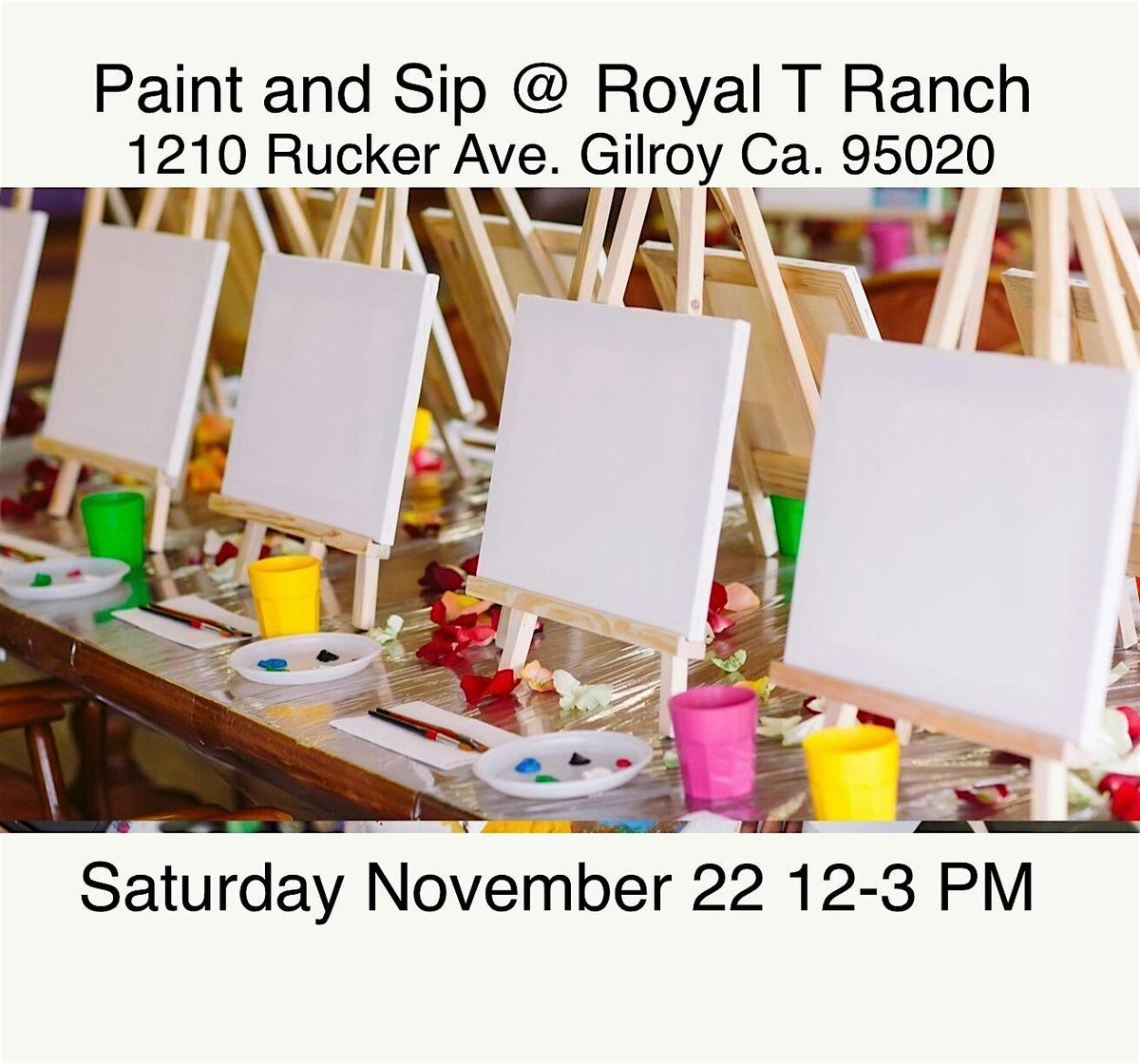 PAINT & SIP (Donkey )@ Royal T Ranch Gilroy, 22 November | Event in Gilroy | AllEvents