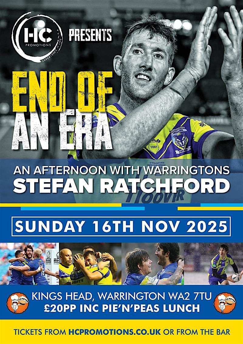 End Of An Era - An Afternoon with Stefan Ratchford, 16 November | Event in Warrington | AllEvents