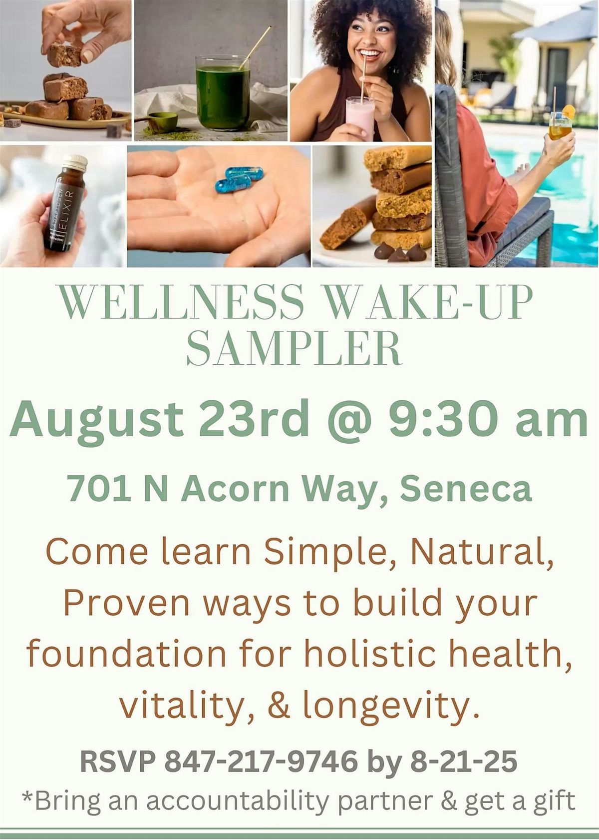 Wellness Wake Up Sampler, 24 August | Event in Seneca | AllEvents