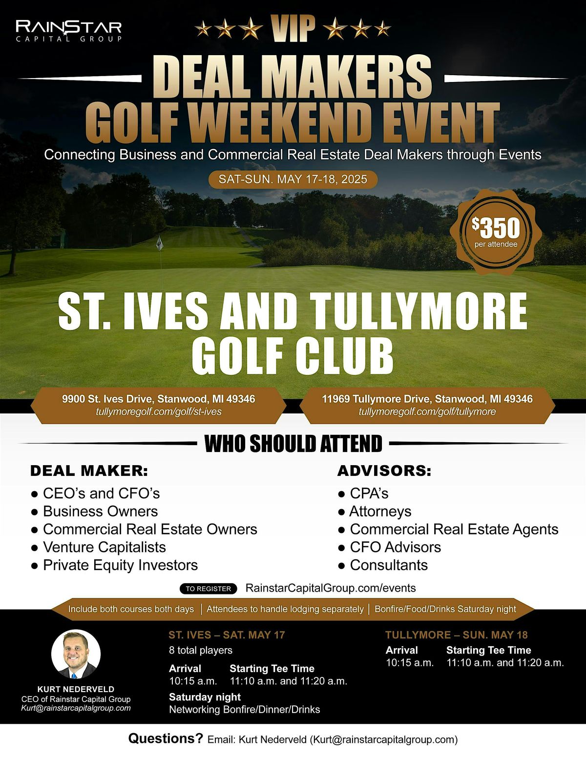 VIP Golf Weekend May 17 - 18 -  St. Ives and Tullymore Golf Resort, 17 May | Event in Stanwood | AllEvents