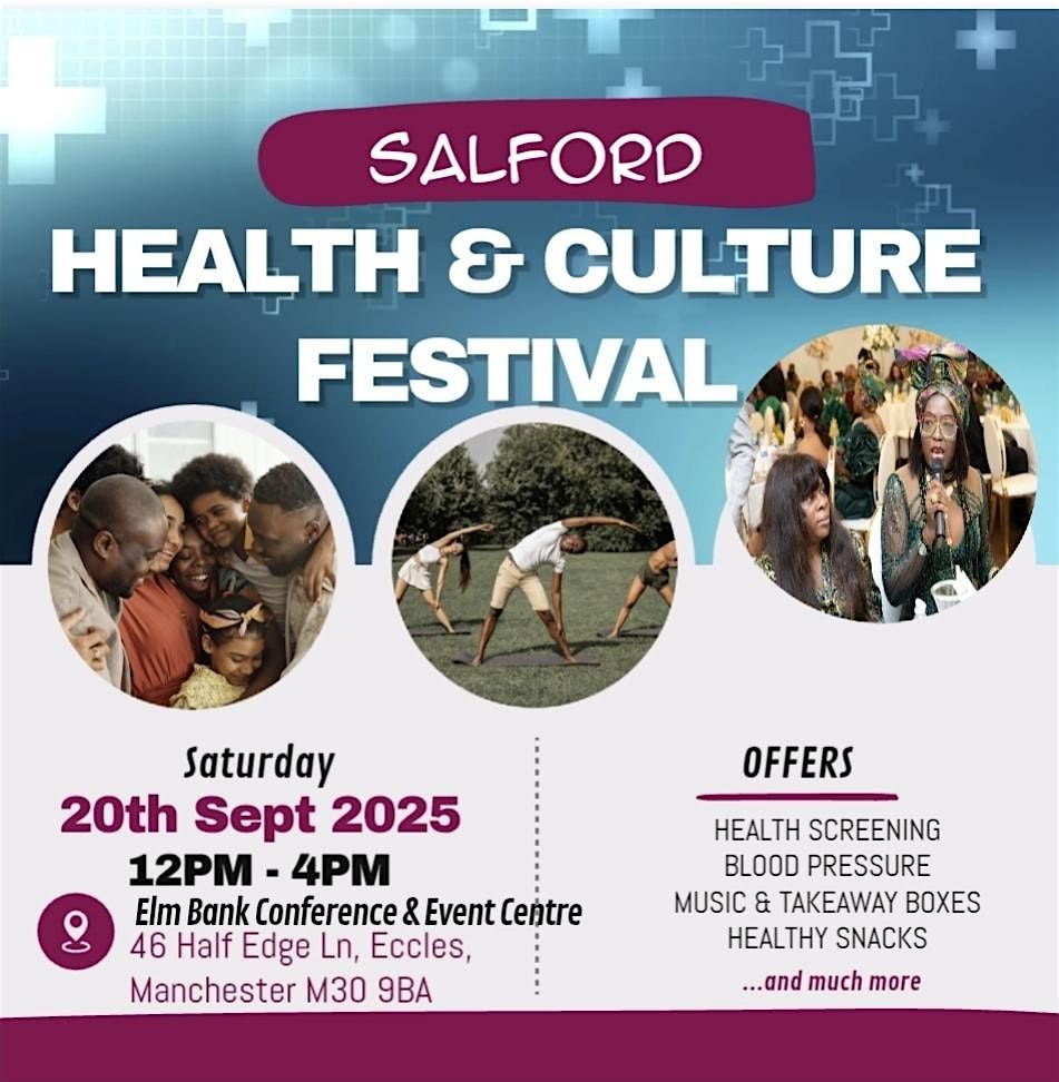 Salford Health & Culture Festival – Food • Music • Prizes • Health Checks | Event in Eccles | AllEvents