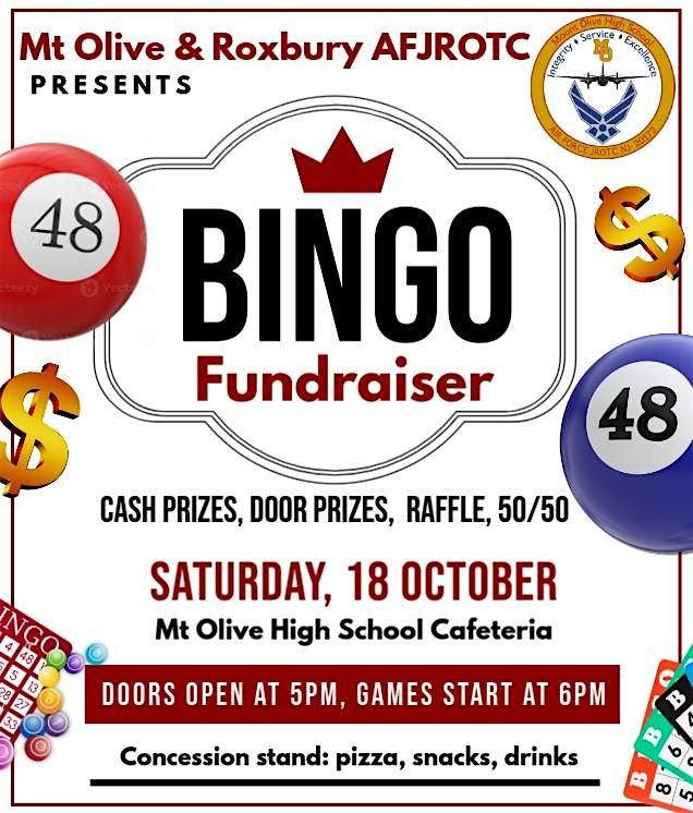 Mount Olive and Roxbury AFJROTC Bingo Fundraiser - October 2025, 18 October | Event in Mount Olive | AllEvents