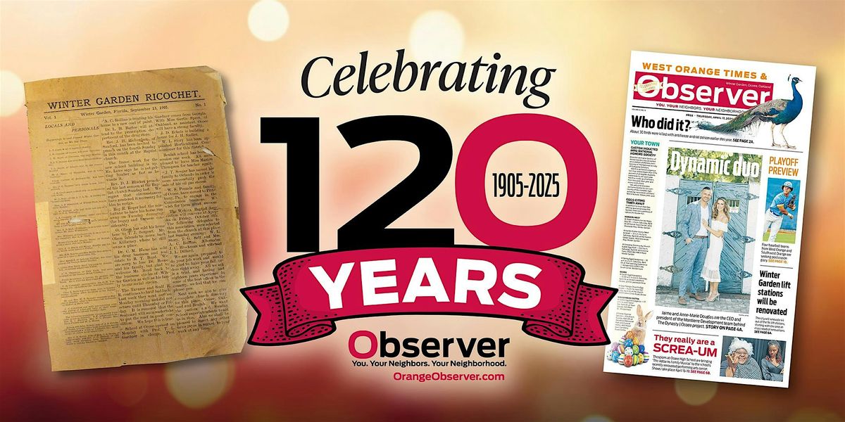 West Orange Times & Observer's 120th Anniversary Celebration, 11 September | Event in Winter Garden | AllEvents