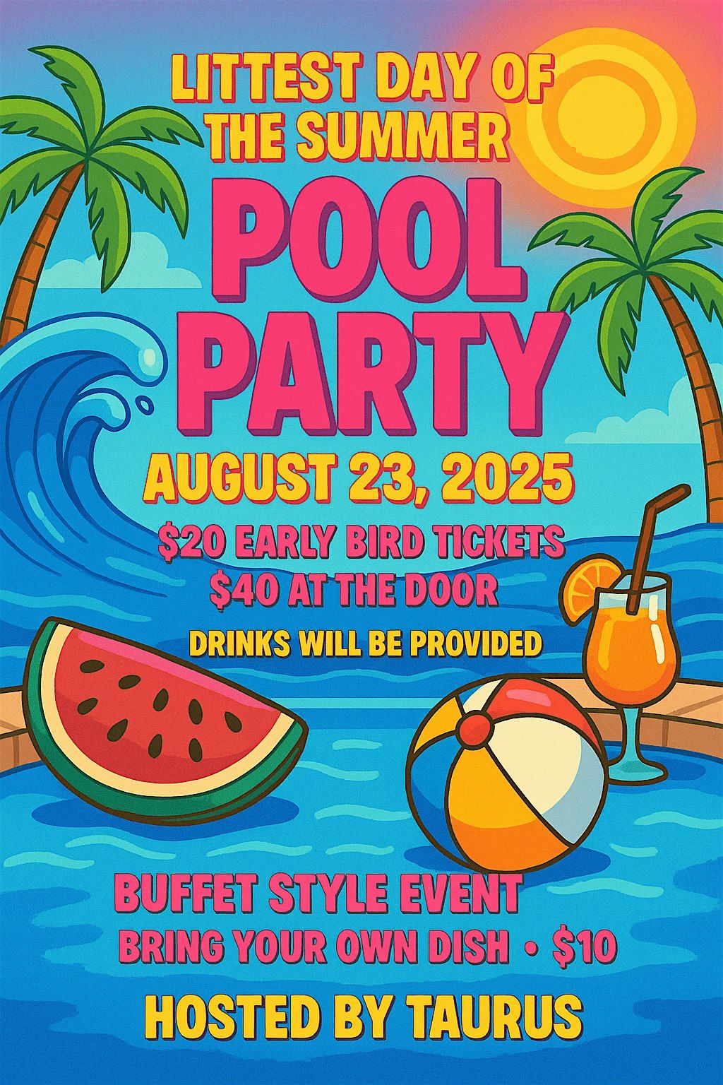 LITTEST DAY OF THE SUMMER POOL PARTY, 23 August | AllEvents