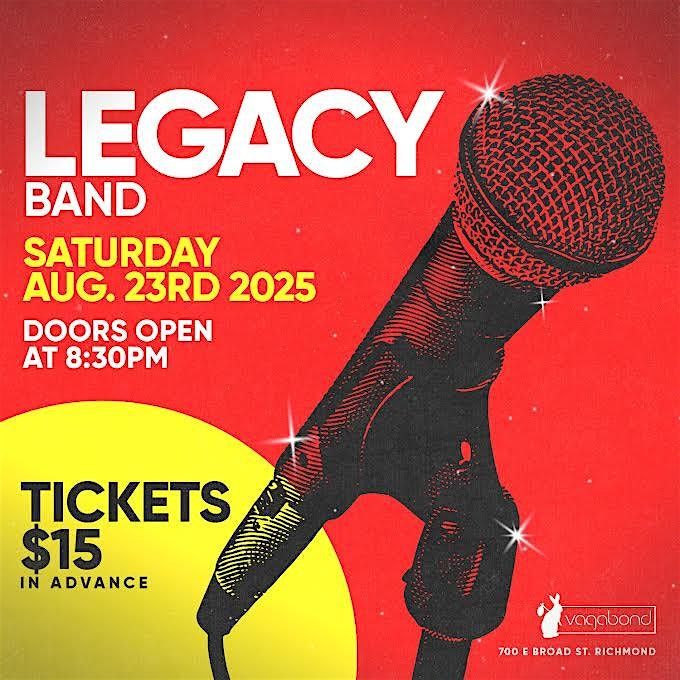 Legacy Band at Vagabond 8/23/25!, 23 August | Event in Richmond | AllEvents