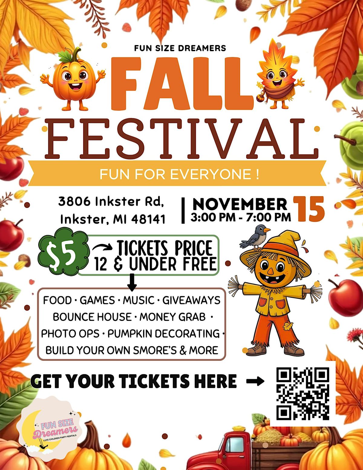 FUN SIZE FALL FEST, 15 November | Event in Inkster | AllEvents