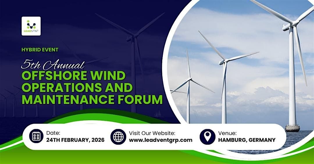 5th Annual Offshore Wind Operations and Maintenance Forum, 24 February | Event in Hamburg | AllEvents