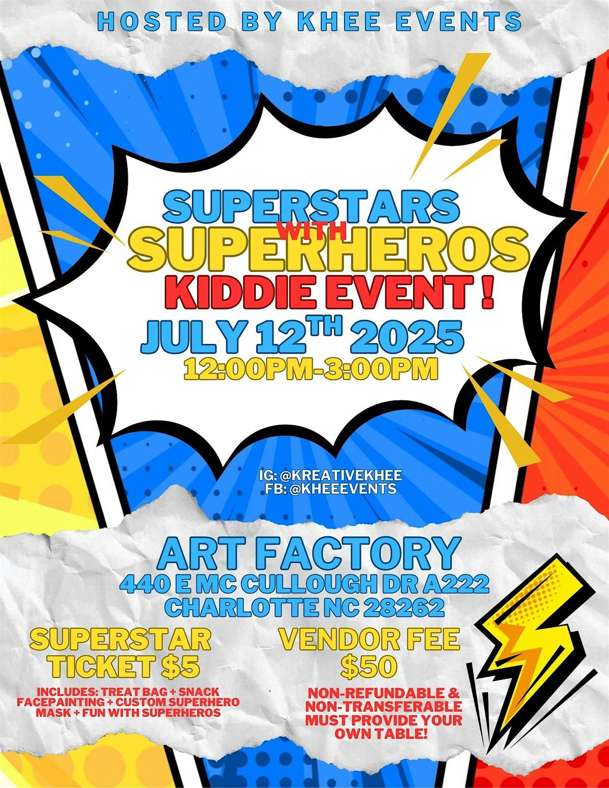 Superstars With SuperHeros Kiddie Event, 12 July | Event in Charlotte | AllEvents