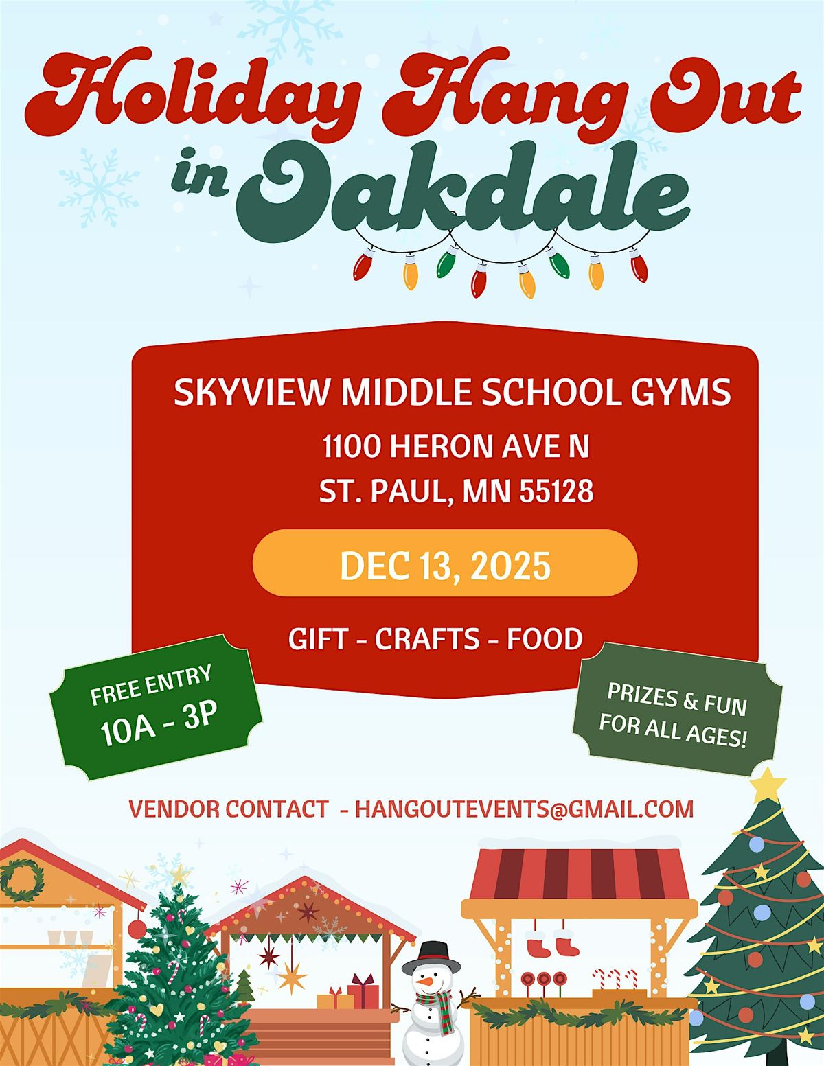 Holiday hang out in Oakdale!, 13 December | Event in Oakdale | AllEvents