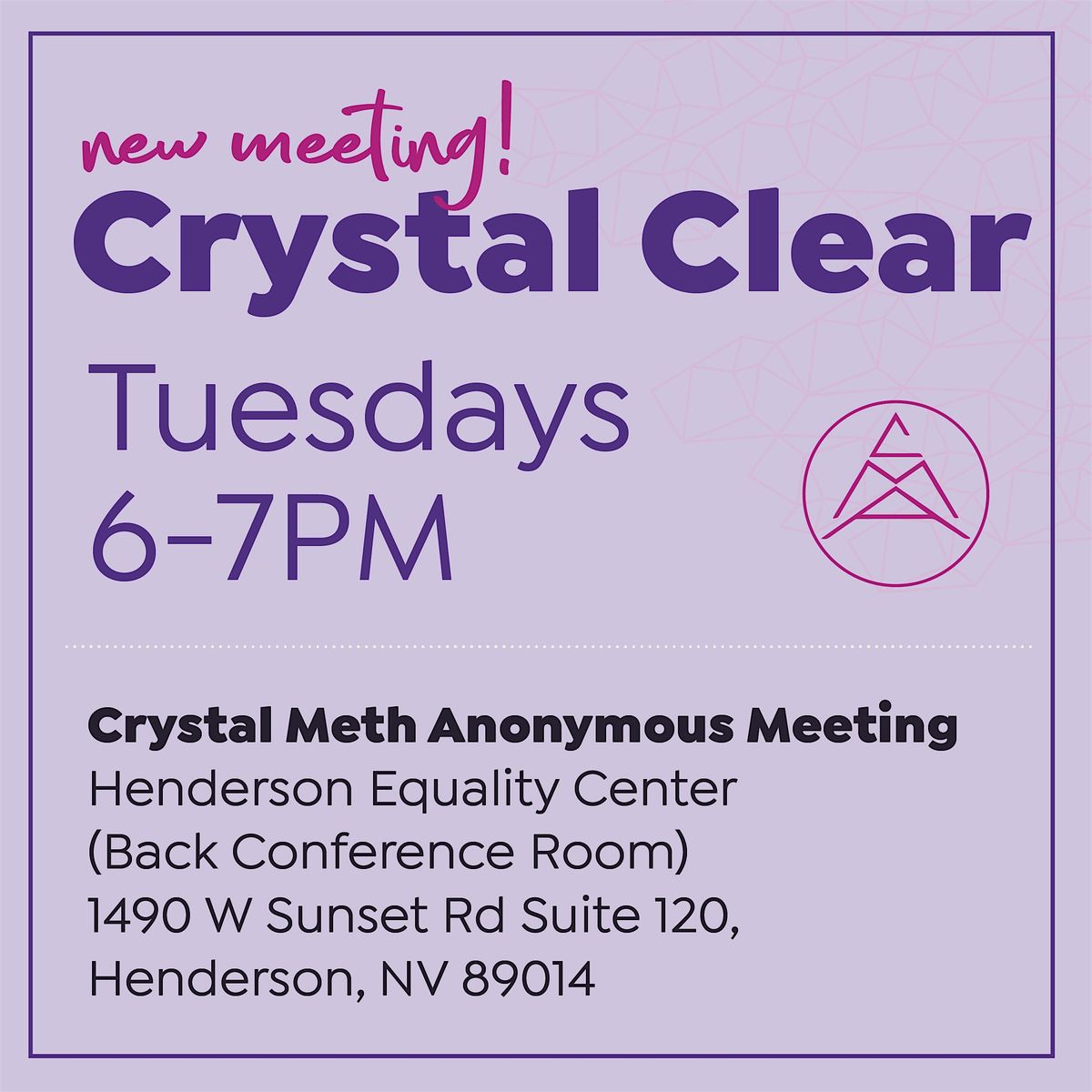 Crystal Clear Recovery Group | Event in Henderson | AllEvents