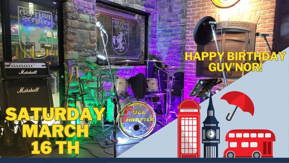 Happy Birthday Guvnor with Full Throttle, BRITISH ARMS PUB, Barrie