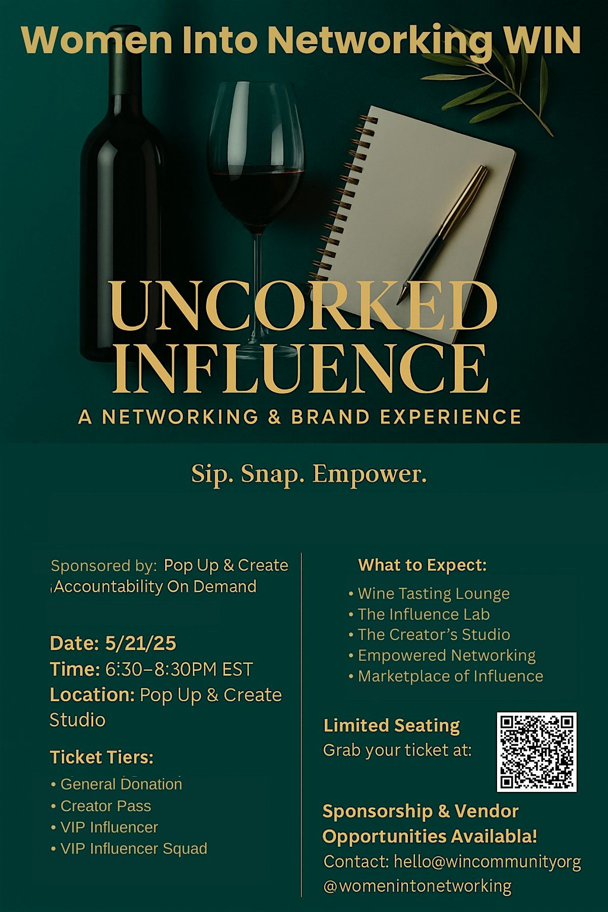 Uncorked Influence: Networking & Brand Experience, 21 May | Event in Marietta | AllEvents