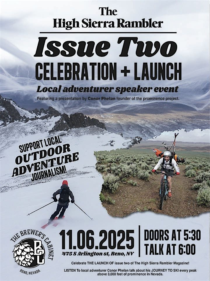 Adventure Journalism Speaker Event + HSR Magazine Issue Two celebration!, 6 November | Event in Reno | AllEvents