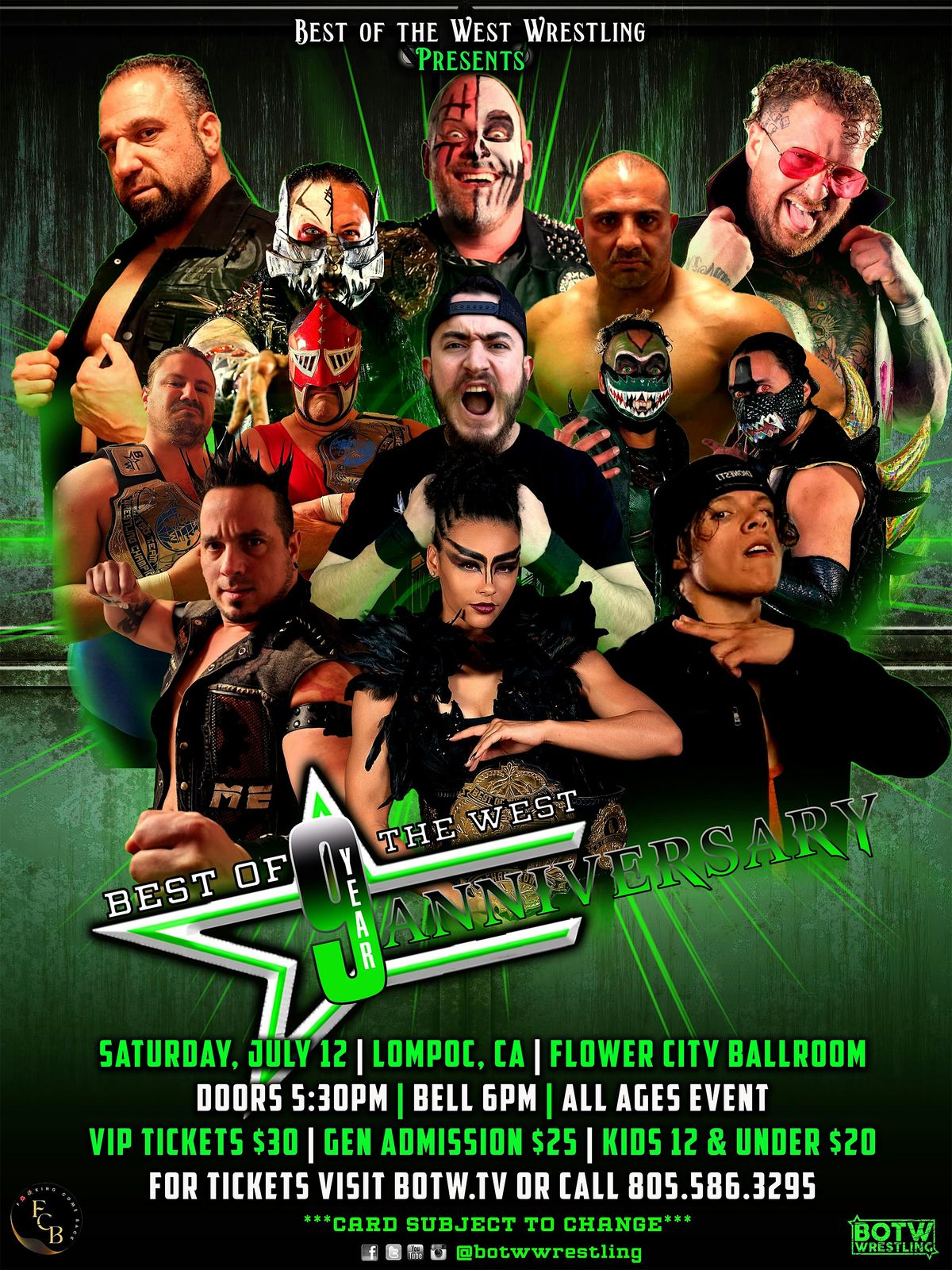 Best of The West Presents: 9 year anniversary!, 12 July | Event in Lompoc | AllEvents