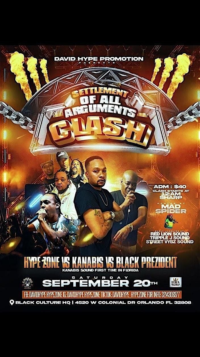 Settlement Of  All Arguments Sound Clash, 20 September | Event in Orlando | AllEvents