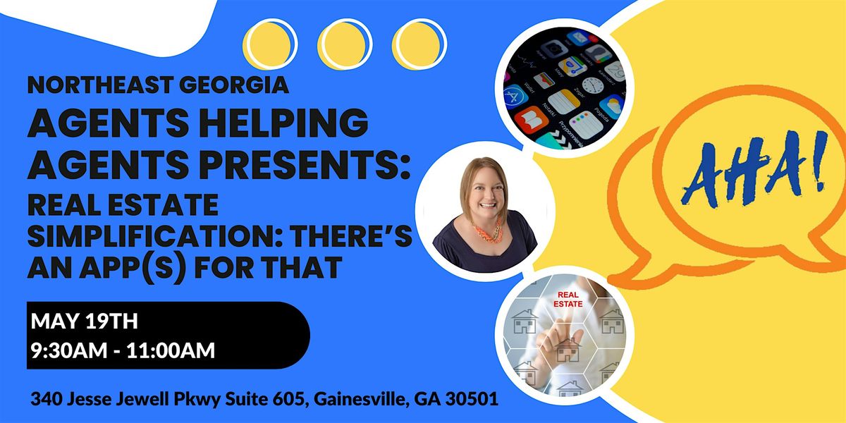 May 2025 Real Estate Agents Helping Agents (AHA) Club - Free w/ Breakfast, 19 May | Event in Gainesville | AllEvents
