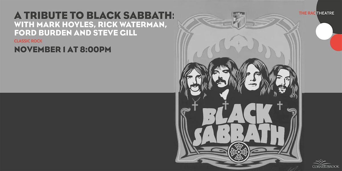 A Tribute to Black Sabbath, 1 November | Event in Corner Brook | AllEvents