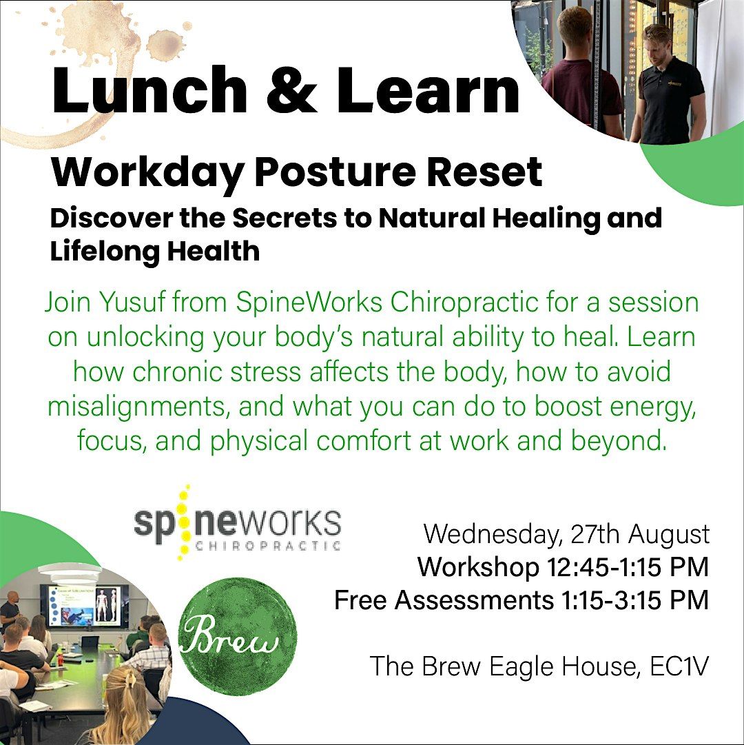 Workday Posture Reset Workshop & Free Posture Assessments, 27 August | Event in London | AllEvents