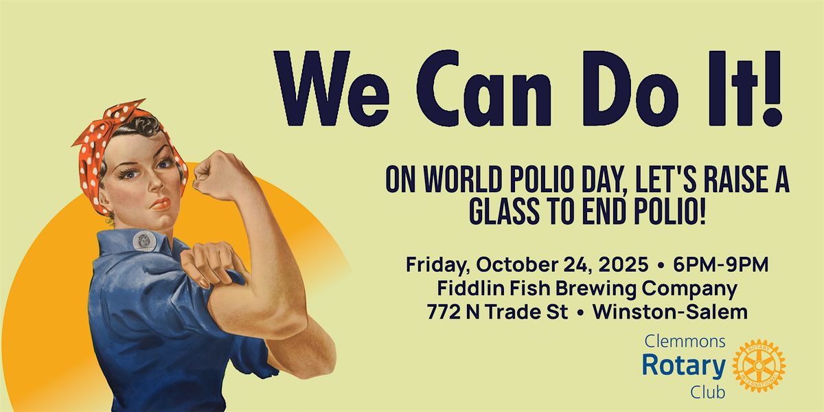 We Can Do It!  Pints for Polio 2025, 24 October | Event in Winston-Salem | AllEvents