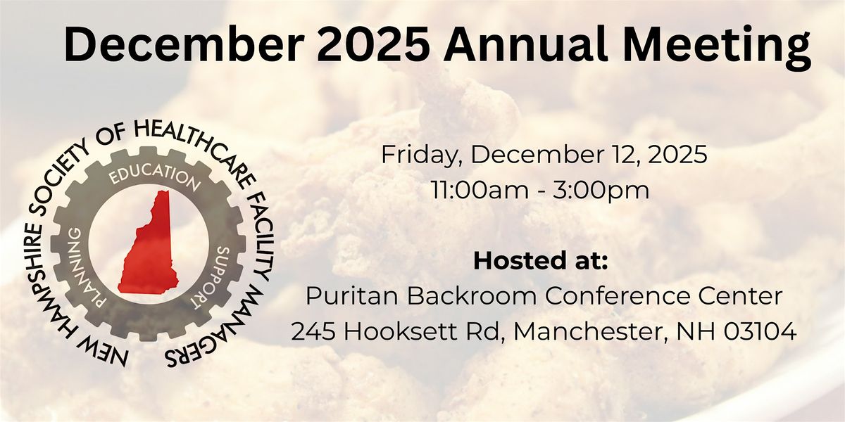 2025 NHSHFM - Annual Planning Meeting, 12 December | Event in Manchester | AllEvents