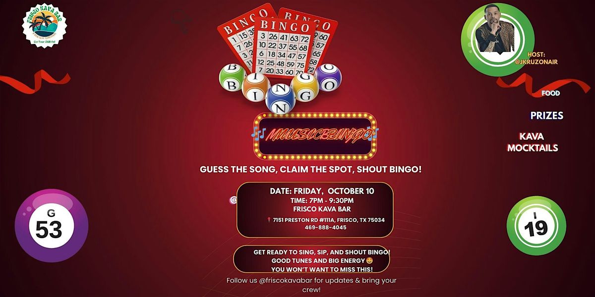 Music Bingo-Name That Tune, 10 October | Event in Frisco | AllEvents
