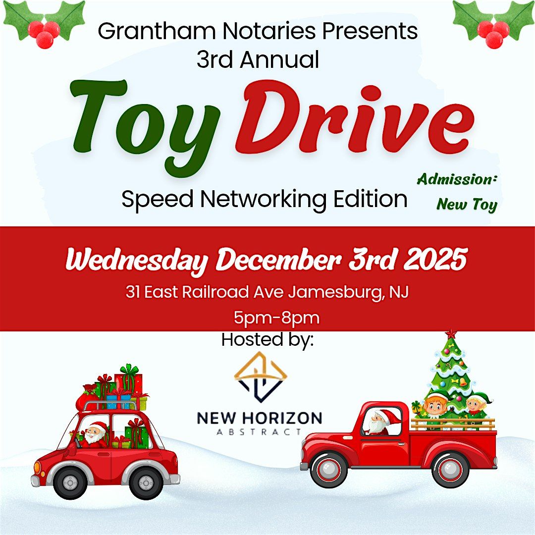 Toy Drive Speed Networking Edition, 3 December | Event in Jamesburg | AllEvents
