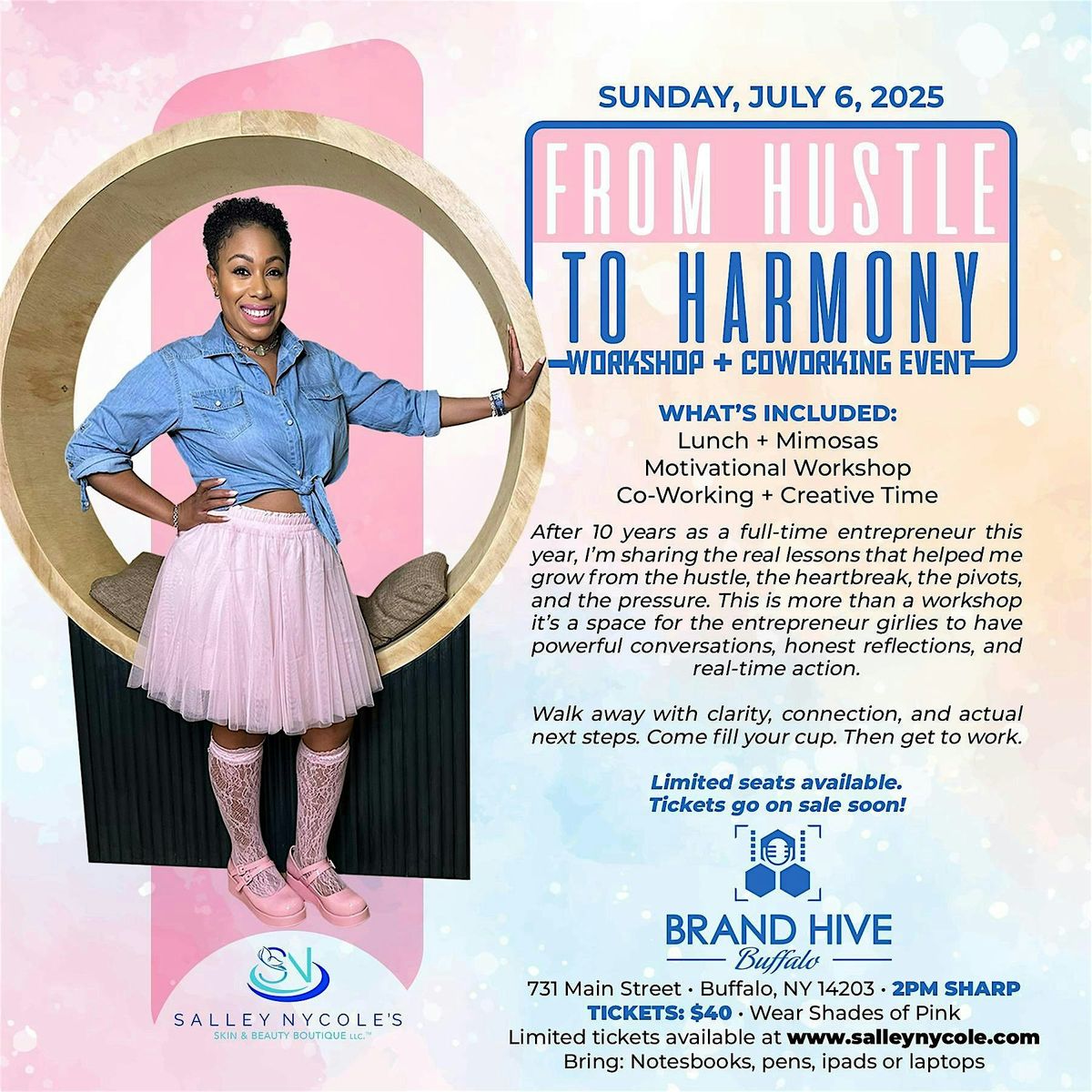 From Hustle to Harmony Workshop + CoWorking Event, 6 July | Event in Buffalo | AllEvents